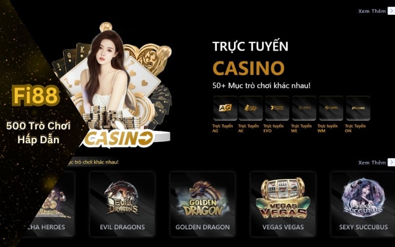 trò chơi Fi88 đa dạng
